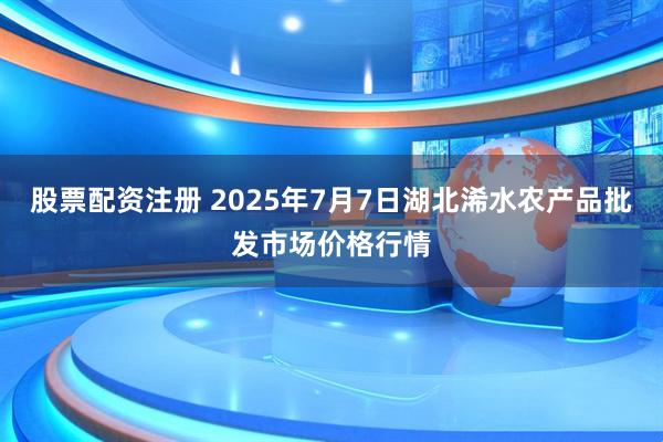 股票配资注册 2025年7月7日湖北浠水农产品批发市场价格行情